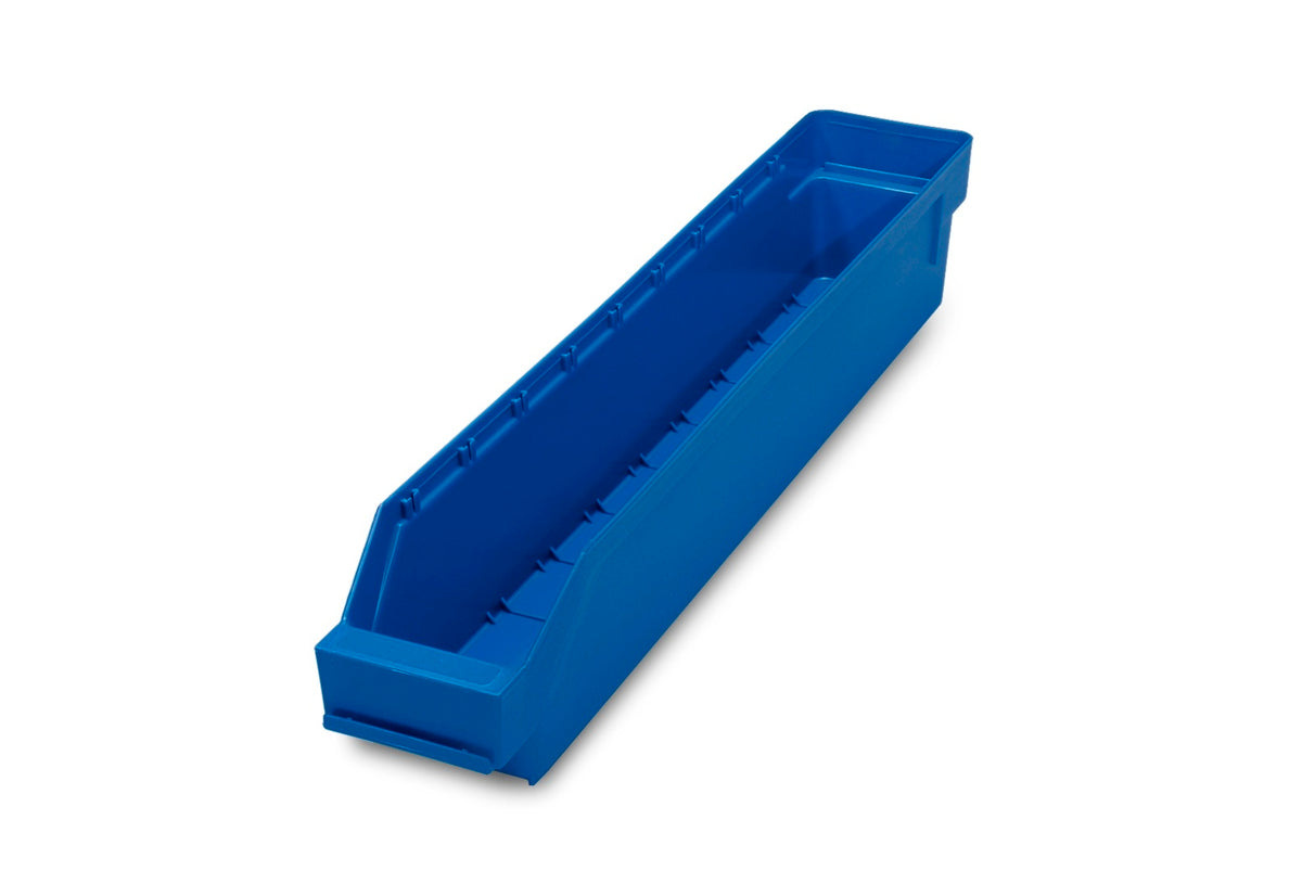 TieDex UK Polypropylene Storage Bin, 400 mm x 90 mm x 95 mm, Blue