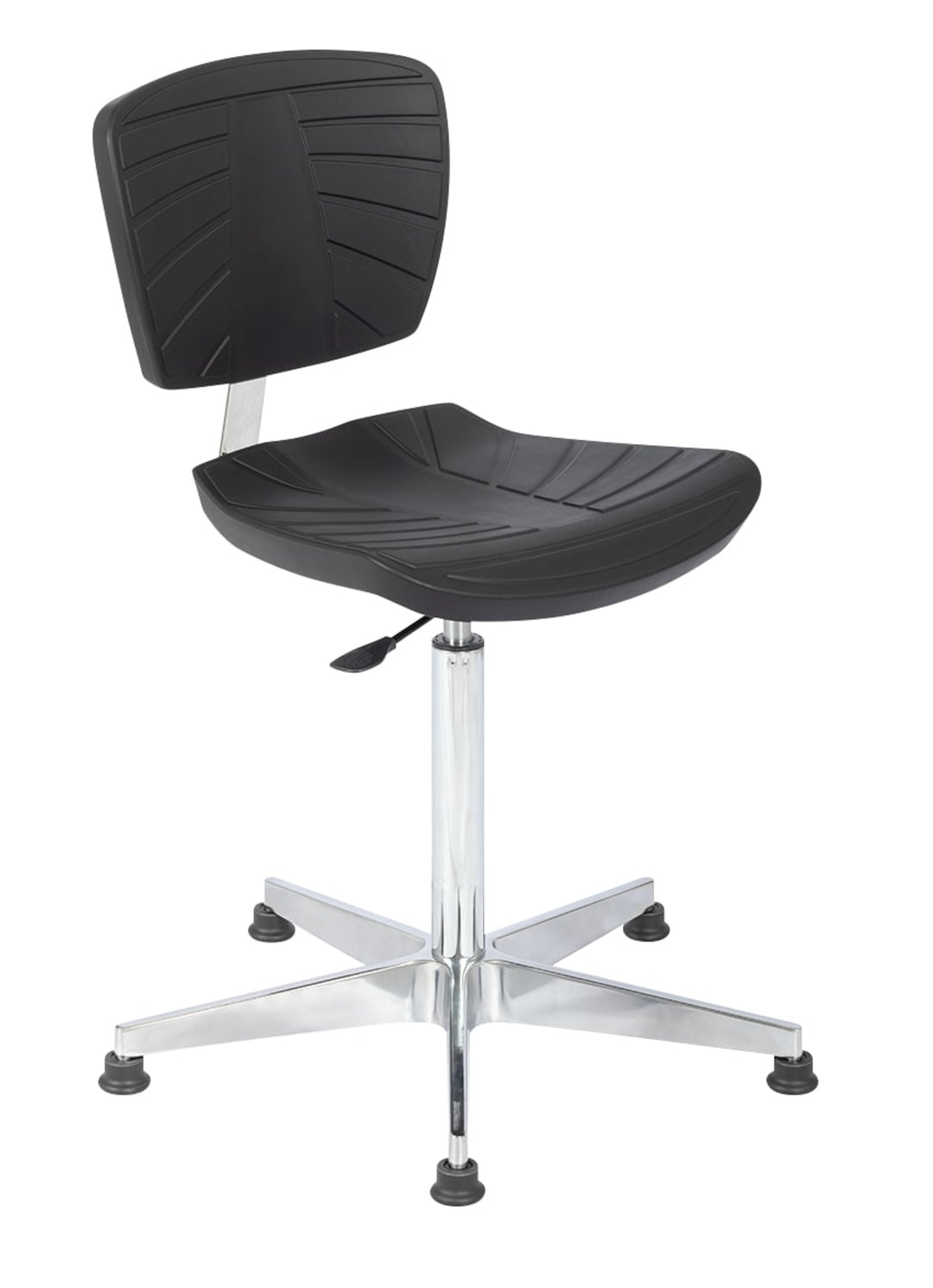 TieDex UK Black Polyurethane Office Chair, 200 kg Weight Capacity