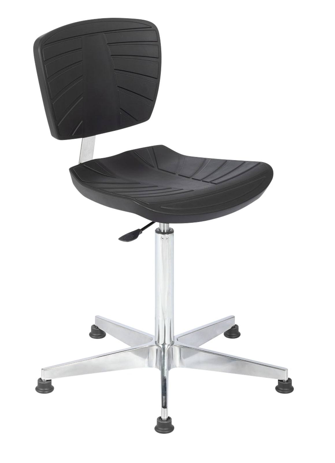 TieDex UK Black Polyurethane Office Chair, 200 kg Weight Capacity