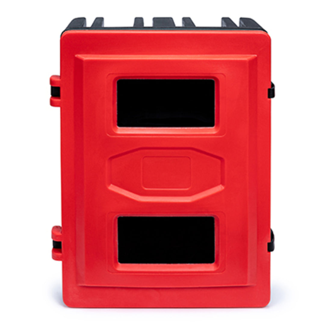 TieDex UK Fire Extinguisher Cabinet, Black, Red