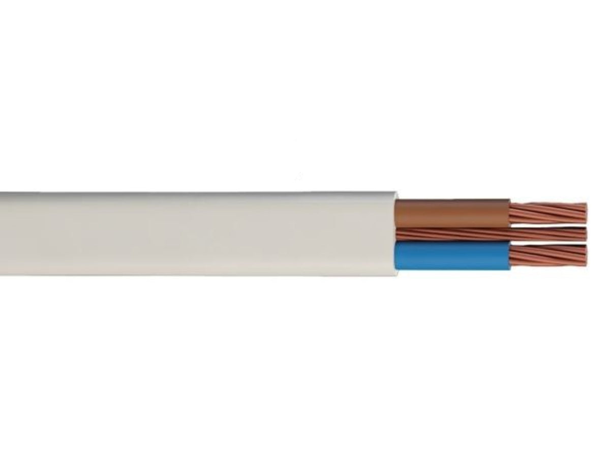 TieDex UK 3 Core Cable, White 10mm² 90 °C, 100 m Low Smoke Zero Halogen