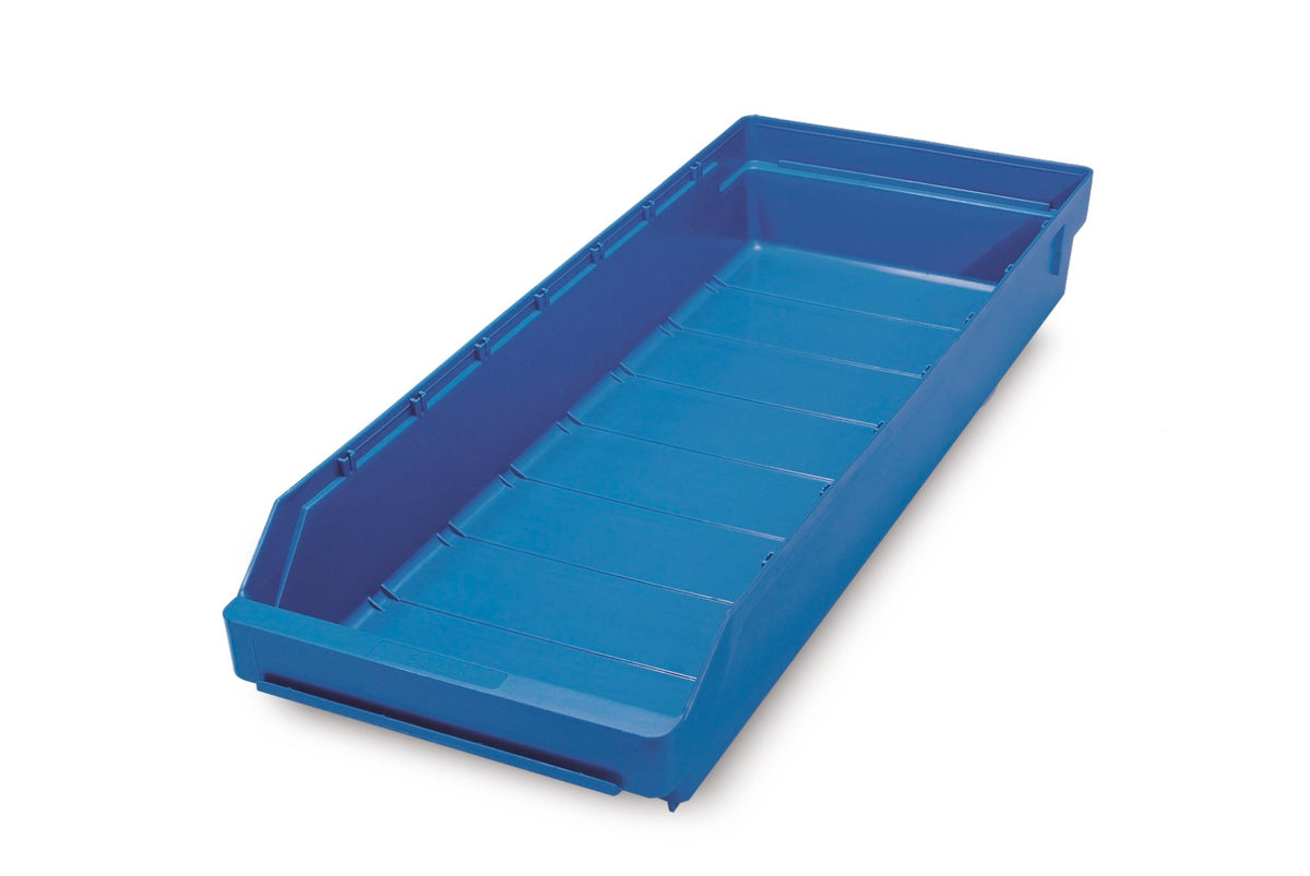 TieDex UK Polypropylene Storage Bin, 600 mm x 240 mm x 95 mm, Blue