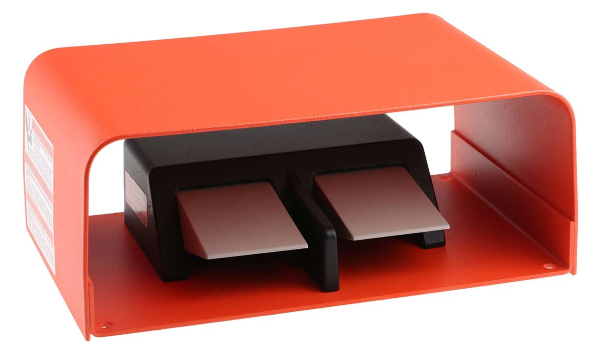 TieDex UK Medium Duty Momentary Foot Switch - SPCO Aluminium 16A Contact Current, 250 V ac Contact Voltage