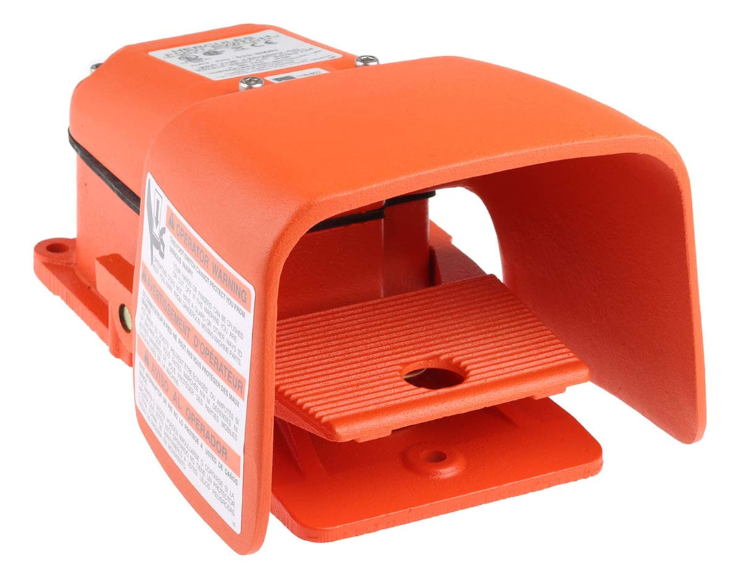 TieDex UK Heavy Duty Momentary Foot Switch - DPCO Cast Iron 20A Contact Current, 250 V ac Contact Voltage