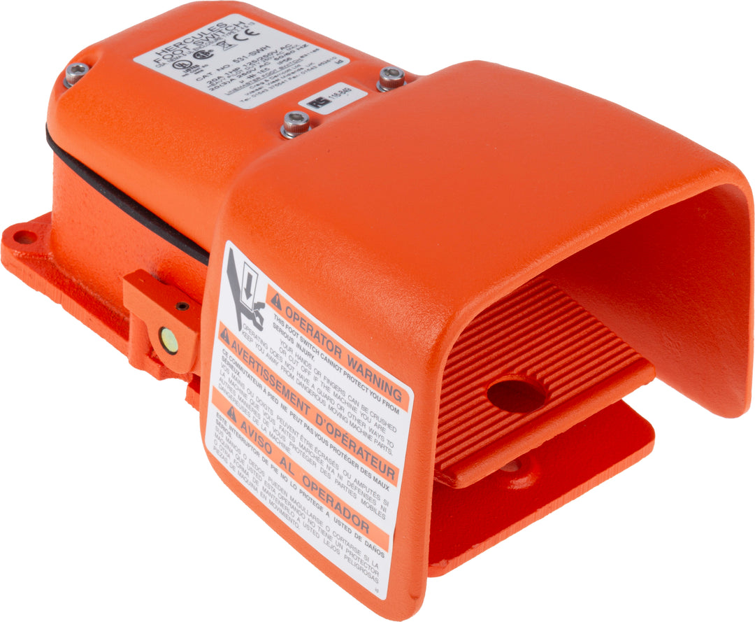 TieDex UK Heavy Duty Momentary Foot Switch - SPCO Cast Iron 20A Contact Current, 250 V ac Contact Voltage