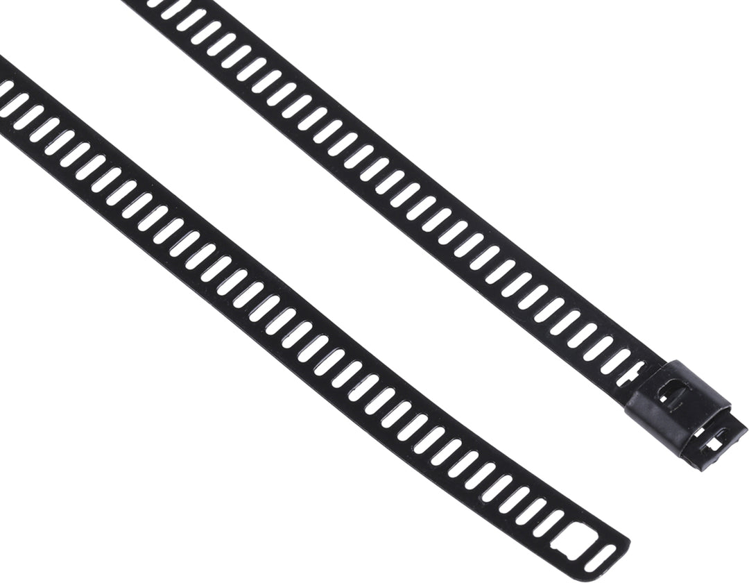 TieDex UK Cable Tie, Ladder, 610 mm x 7mm, Black Polyester Coated Stainless Steel