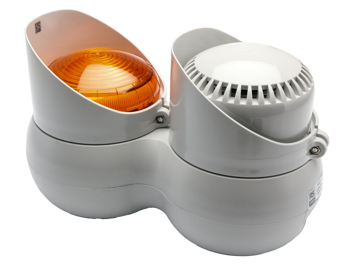 TieDex UK Amber Beacon-Sounder Combination, IP66 240V ac Screw, Bracket 105 dB @ 1m