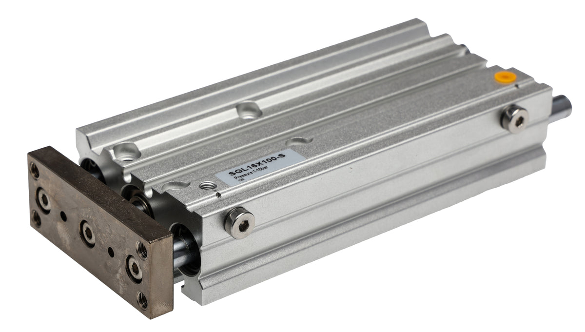 TieDex UK Pneumatic Guided Cylinder - 16mm Bore, 100 mm Double Acting Acting