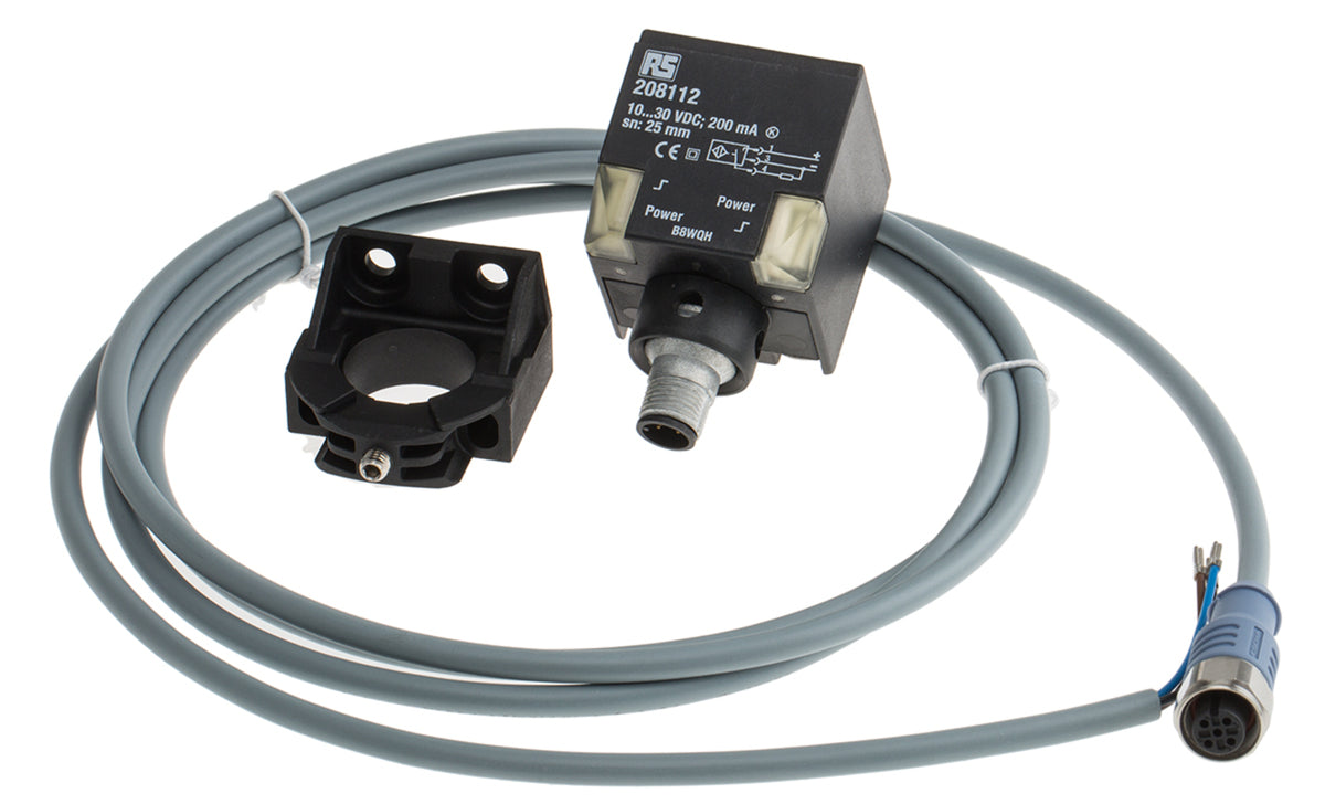 TieDex UK Block Inductive Proximity Sensor, M12 PNP 30V 25 mm 30 V dc 200mA