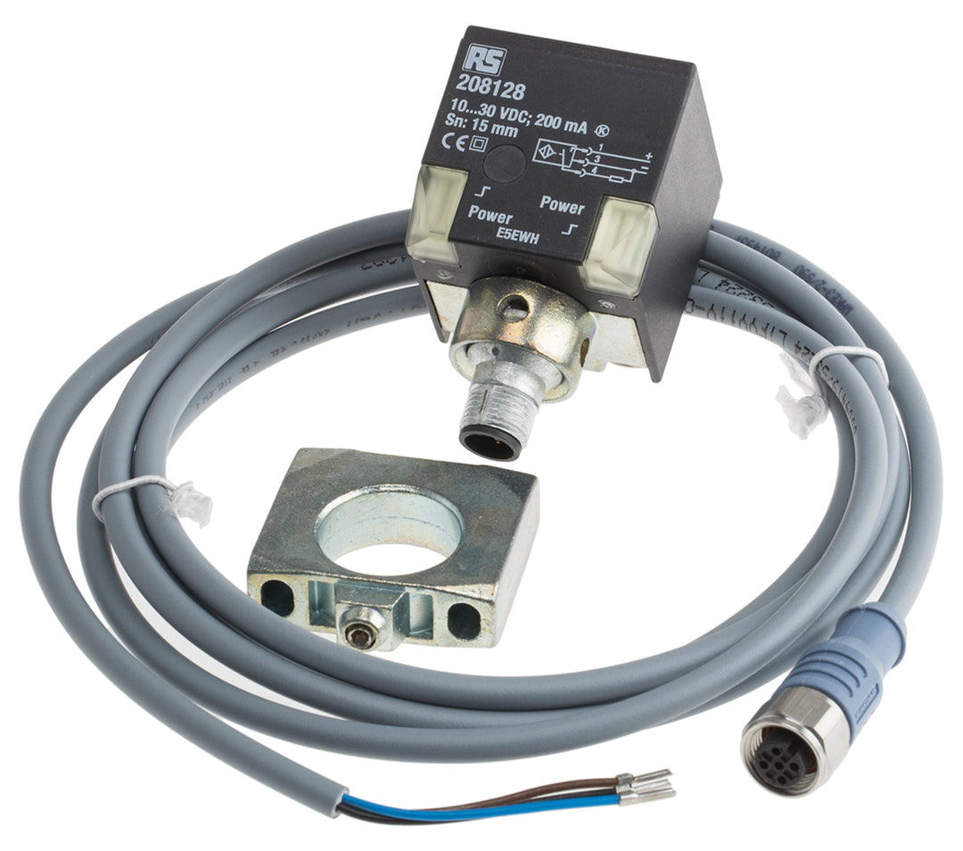 TieDex UK Block Inductive Proximity Sensor, M12 PNP 30V 15 mm 30 V dc 200mA