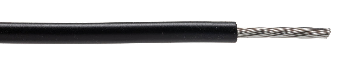 TieDex UK Black Hook Up Wire, 16 AWG, 19 x 0.3 mm, 300 μm core strands, 200 m, Polyvinyl Chloride, Polyvinyl Chloride