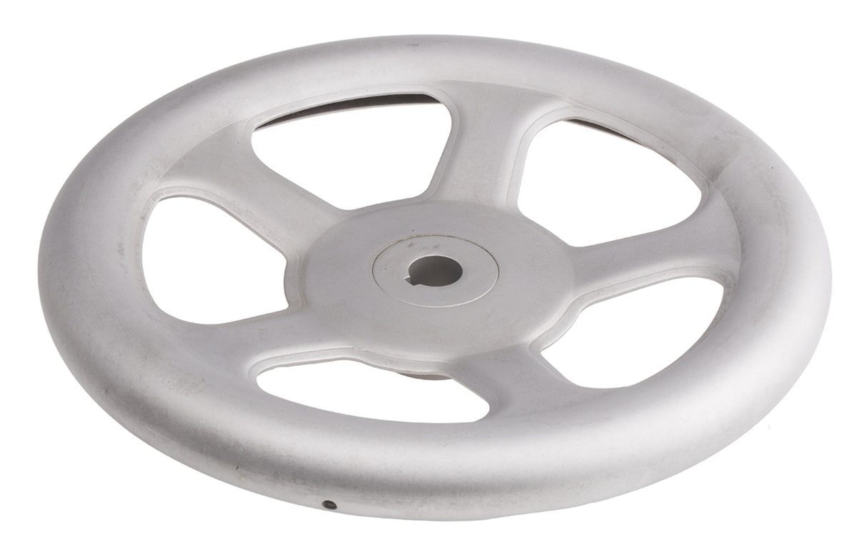 TieDex UK Silver, Silver Stainless Steel Hand Wheel, 250 mm diameter