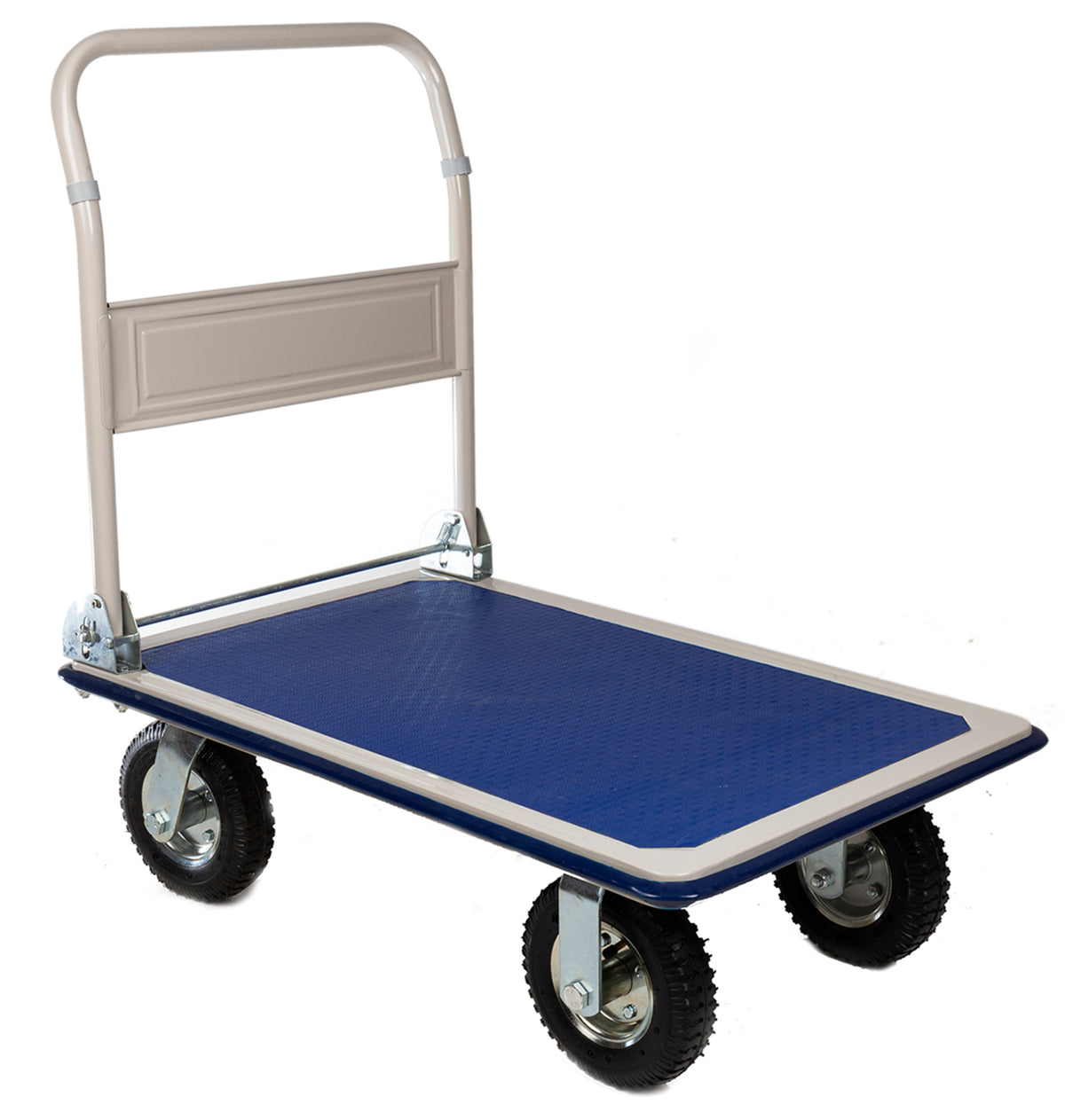 TieDex UK Foldable Flatbed Steel Platform Trolley, 300 kg Load, 956 mm 907mm, 608 mm