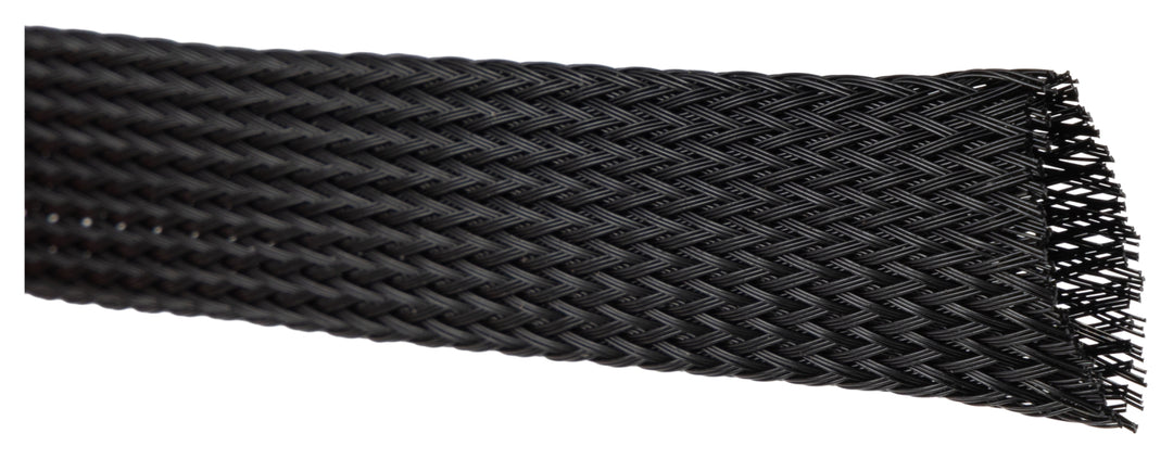 TieDex UK Expandable Braided Polyethylene Terephthalate Black Cable Sleeve 35 mm Cable Diameter