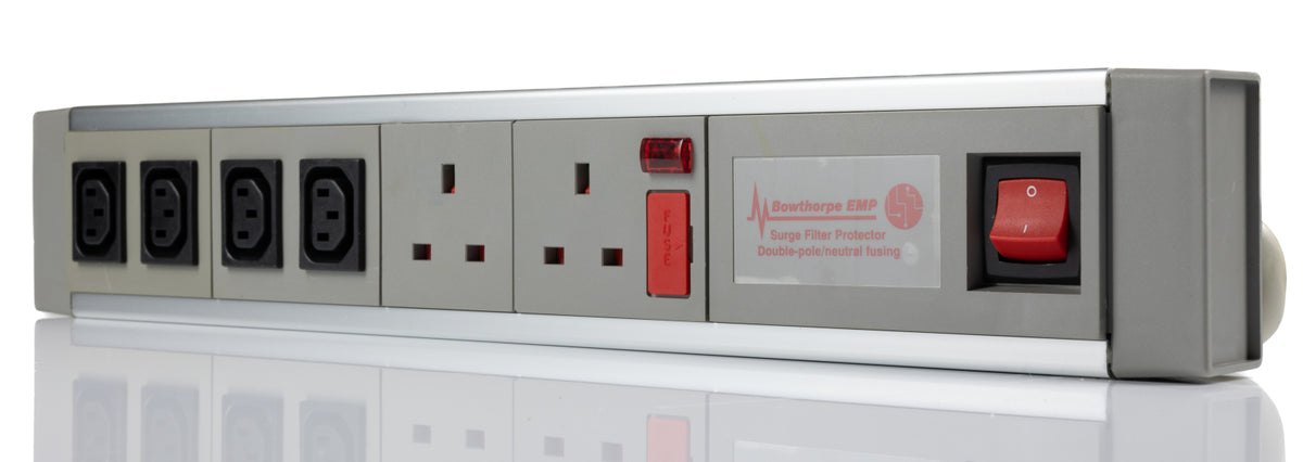 TieDex UK 2 m 2 Socket IEC C14 Extension Lead, 230V ac