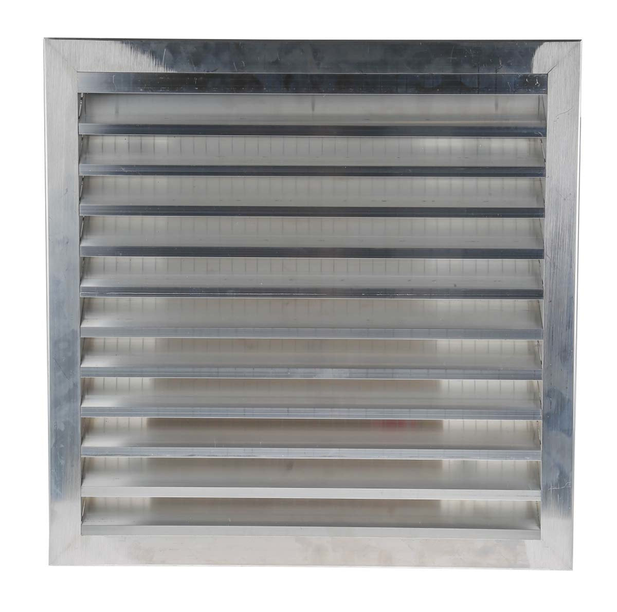 TieDex UK Silver Aluminium Louvre, Parallel Slat 450 mm, 450mm