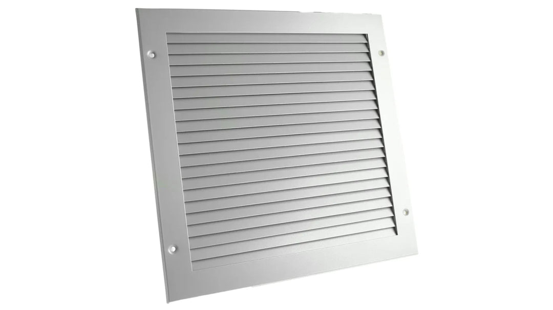 TieDex UK Silver Aluminium Vent Grille, Parallel Slat 494 mm, 32mm