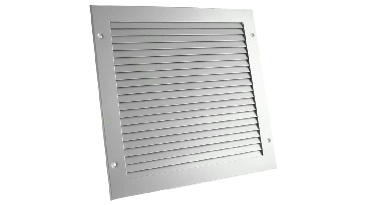 TieDex UK Silver Aluminium Vent Grille, Parallel Slat 494 mm, 32mm