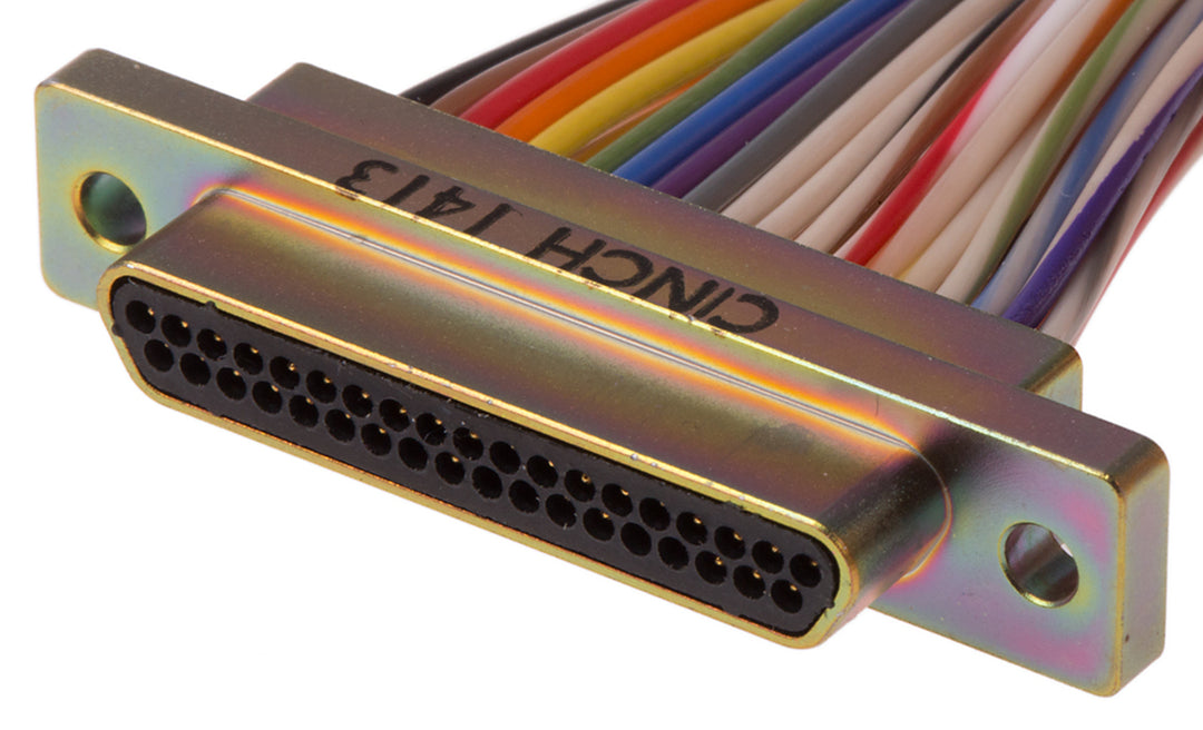 TieDex UK 37 Way Straight Panel Mount D-Sub Connector Male