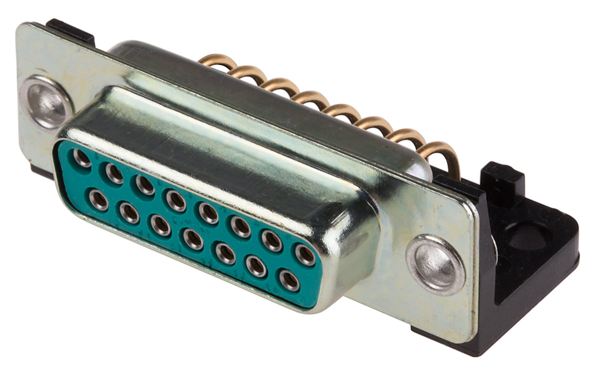 TieDex UK 15 Way Right Angle Through Hole D-Sub Connector Female