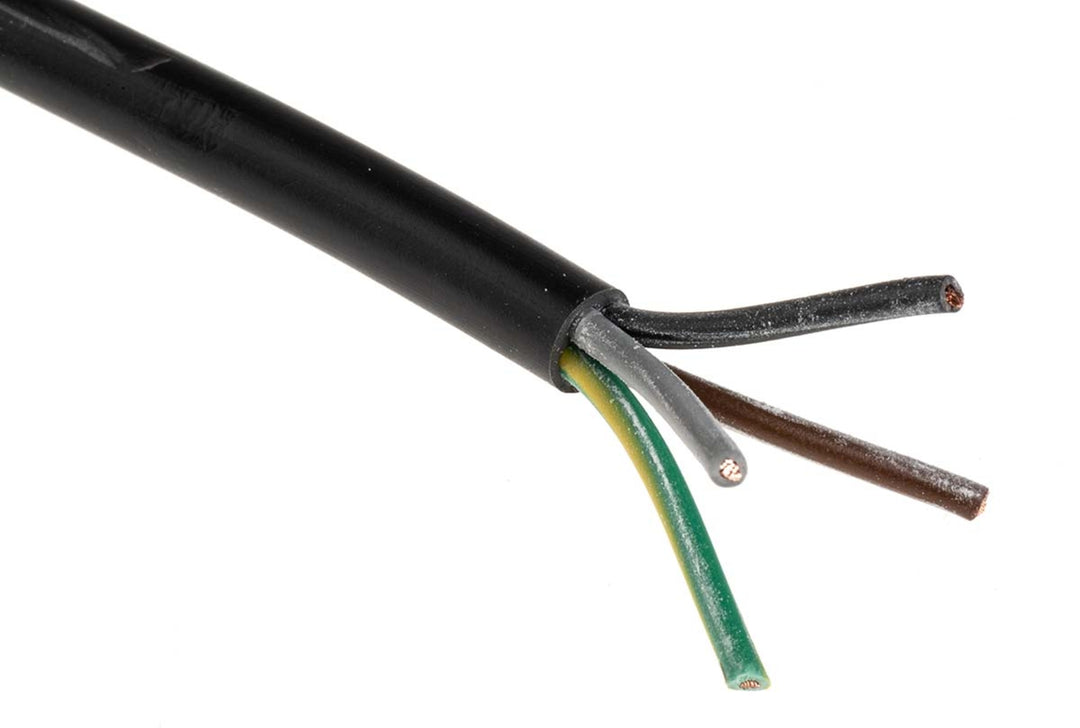 TieDex UK 4 Core Power Cable, Black 0.75mm² 70 °C, 100 m Polyvinyl Chloride