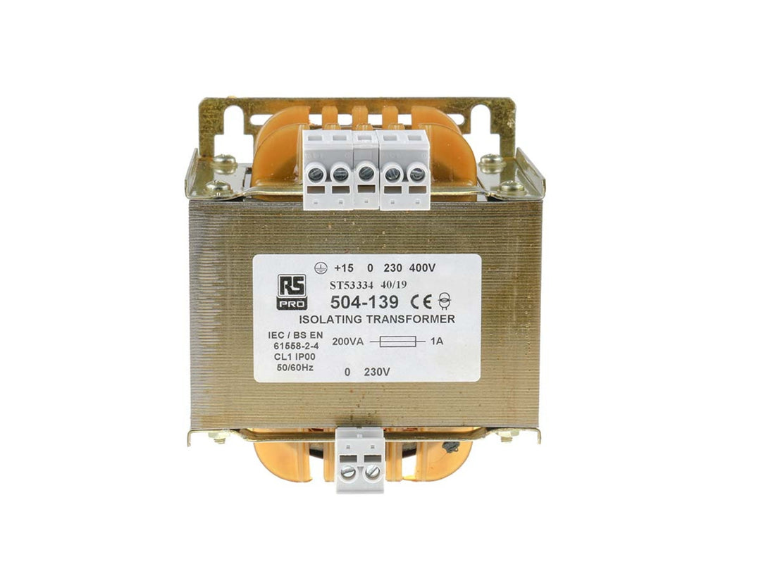 TieDex UK 1 Output 200 VA Isolation Transformer, 0 - 230V ac, IEC61558-2-4