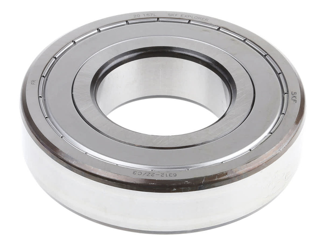 SKF 6312-2Z/C3 1 Row Ball Bearing - 60 mm ID, 130 mm OD_6312-2Z/C3