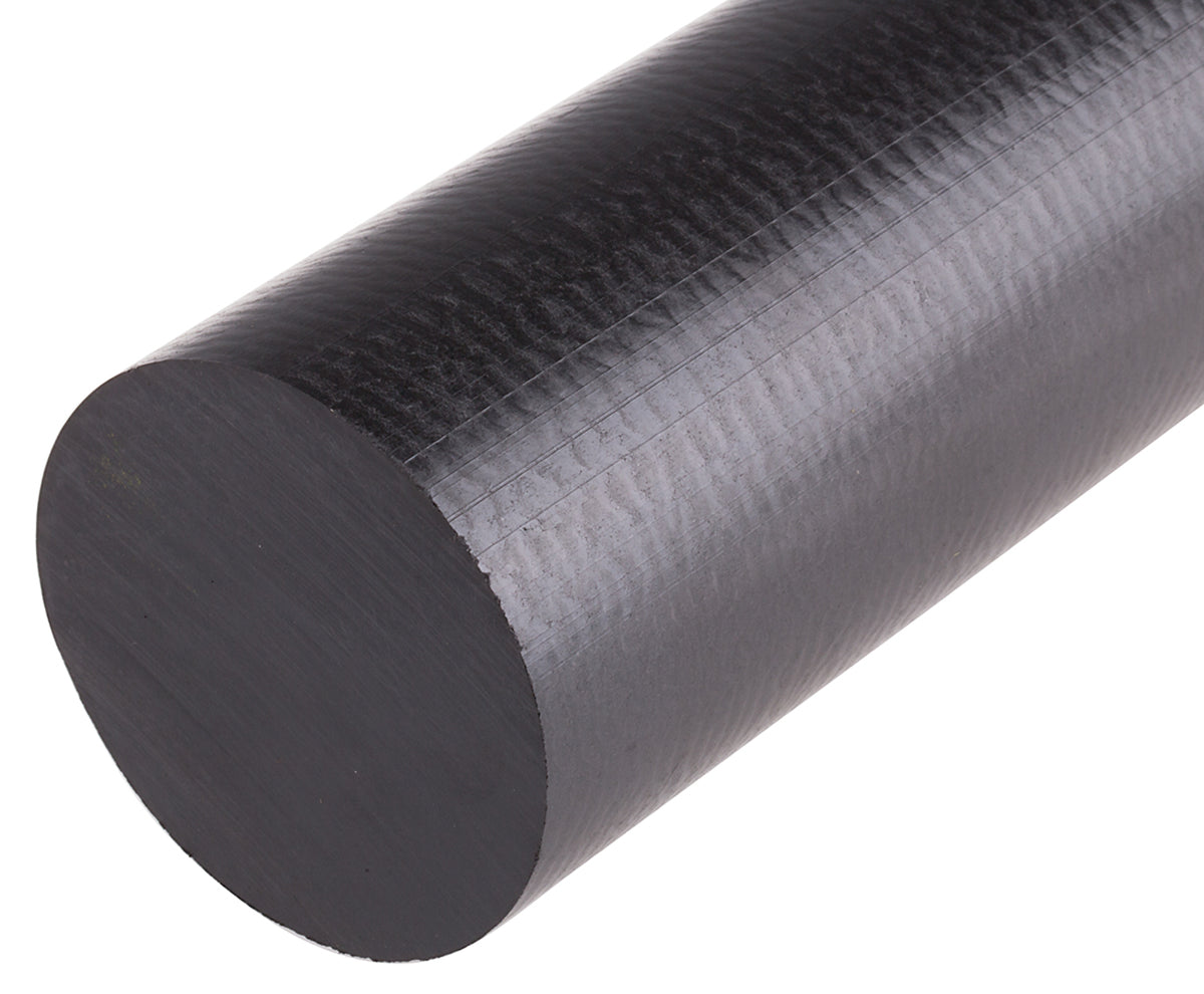 TieDex UK Black Polyetheretherketone PEEK Rod, 300 mm x 60 mm Diameter