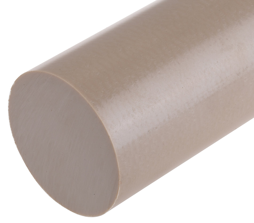 TieDex UK Beige Polyetheretherketone PEEK Rod, 300 mm x 50 mm Diameter