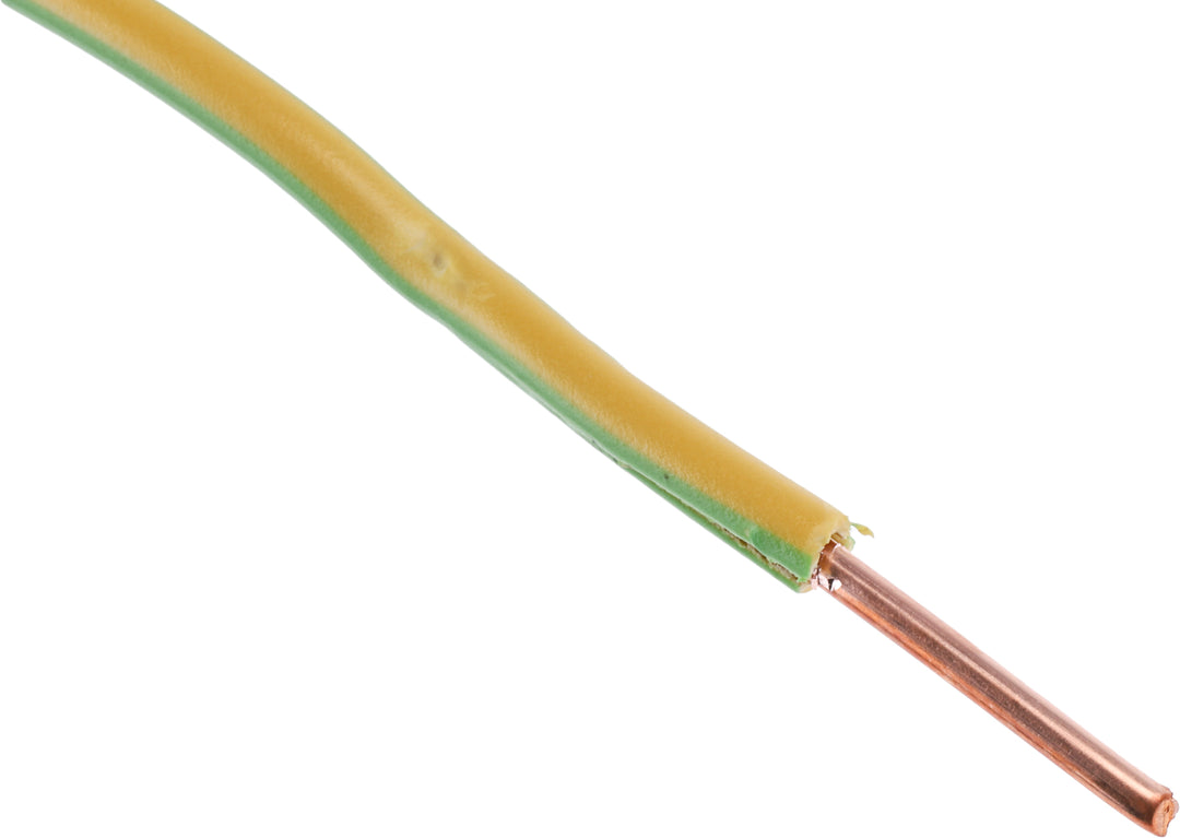 TieDex UK 6491X Series Green, Yellow 4 mm² Hook Up Wire, 100 m, Polyvinyl Chloride