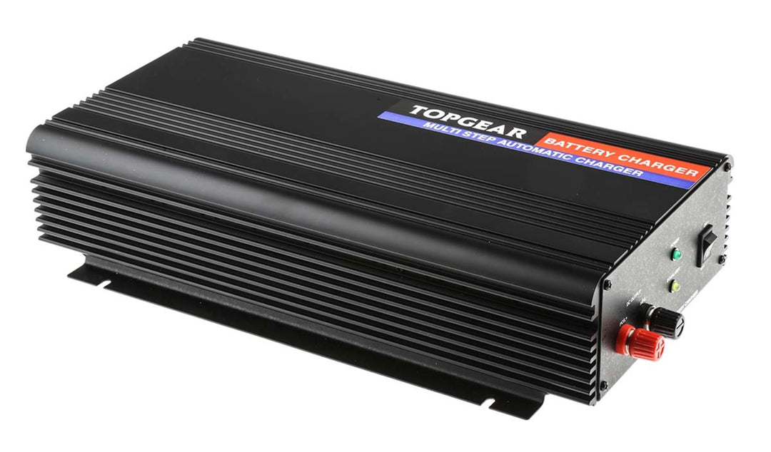 TieDex UK Battery Charger For 24V, Lead Acid 25 A with UK plug, 2 Lead Acid