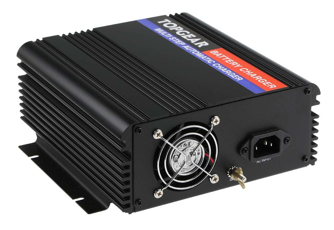 TieDex UK Battery Charger For 24V, Lead Acid 10 A with EU, UK plug, 2 Lead Acid
