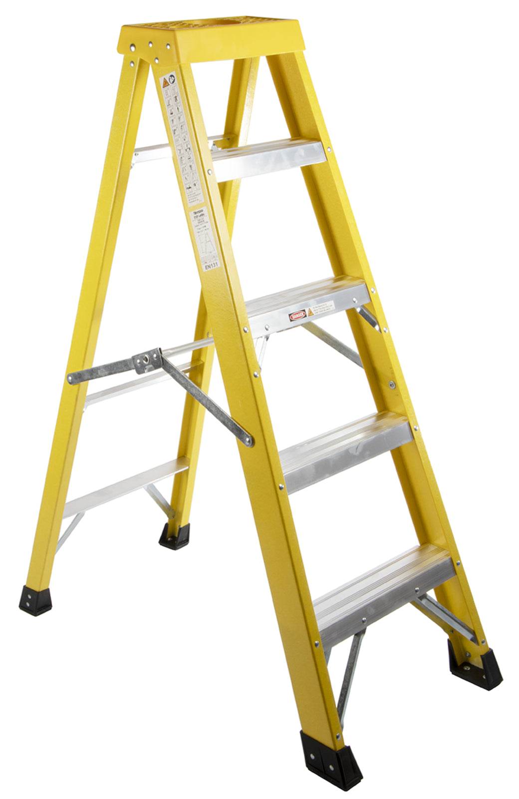 TieDex UK Fibreglass Step Ladder, 1.33m platform height