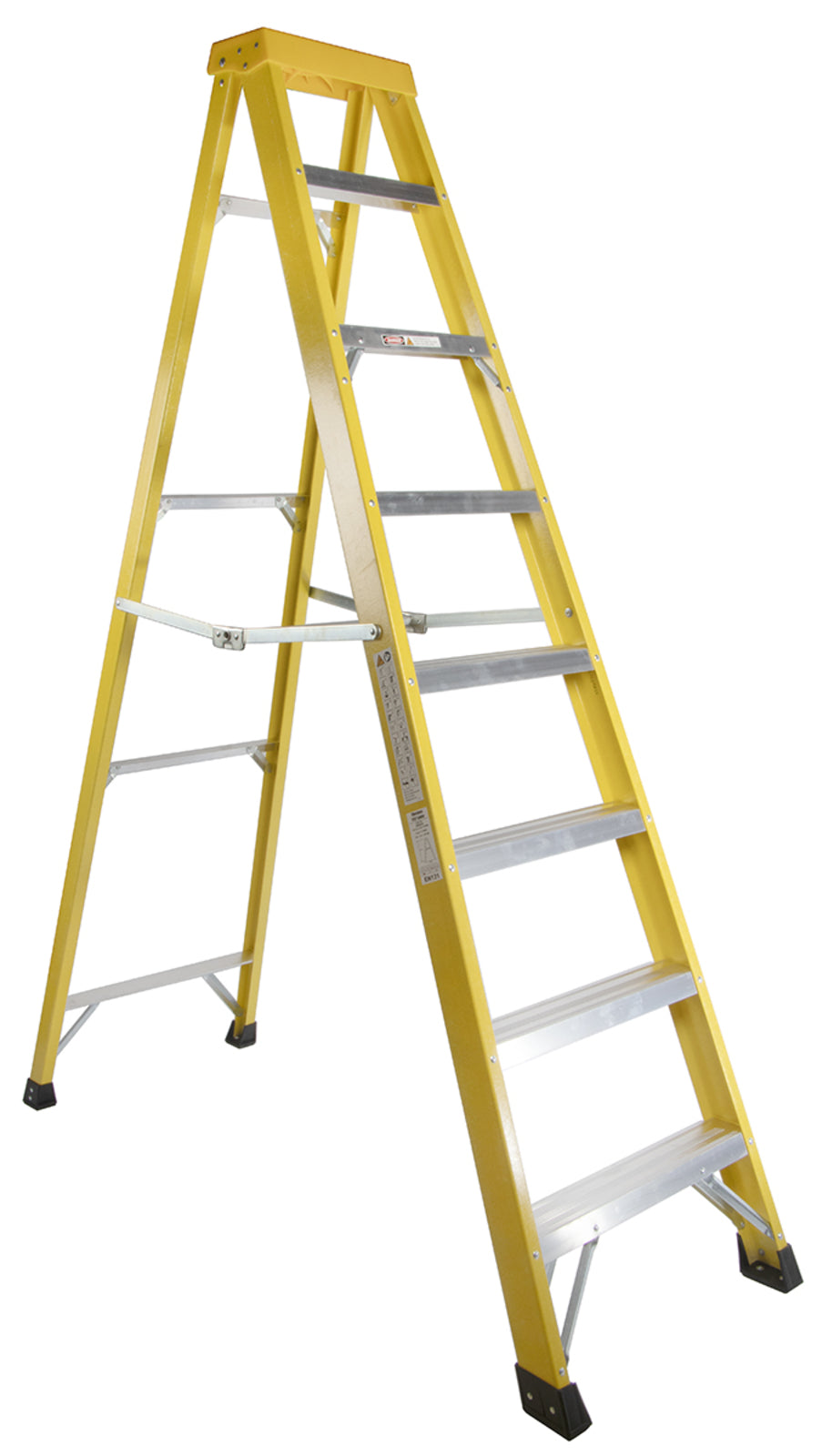 TieDex UK Fibreglass 8 steps Step Ladder, 2.1m platform height