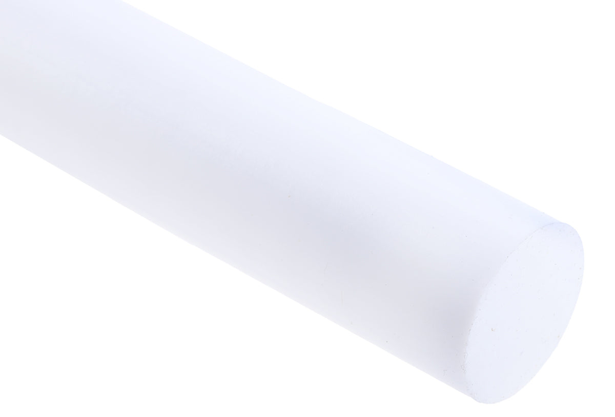 TieDex UK Opaque Fluoroplastics PTFE Rod, 1 m x 32 mm Diameter