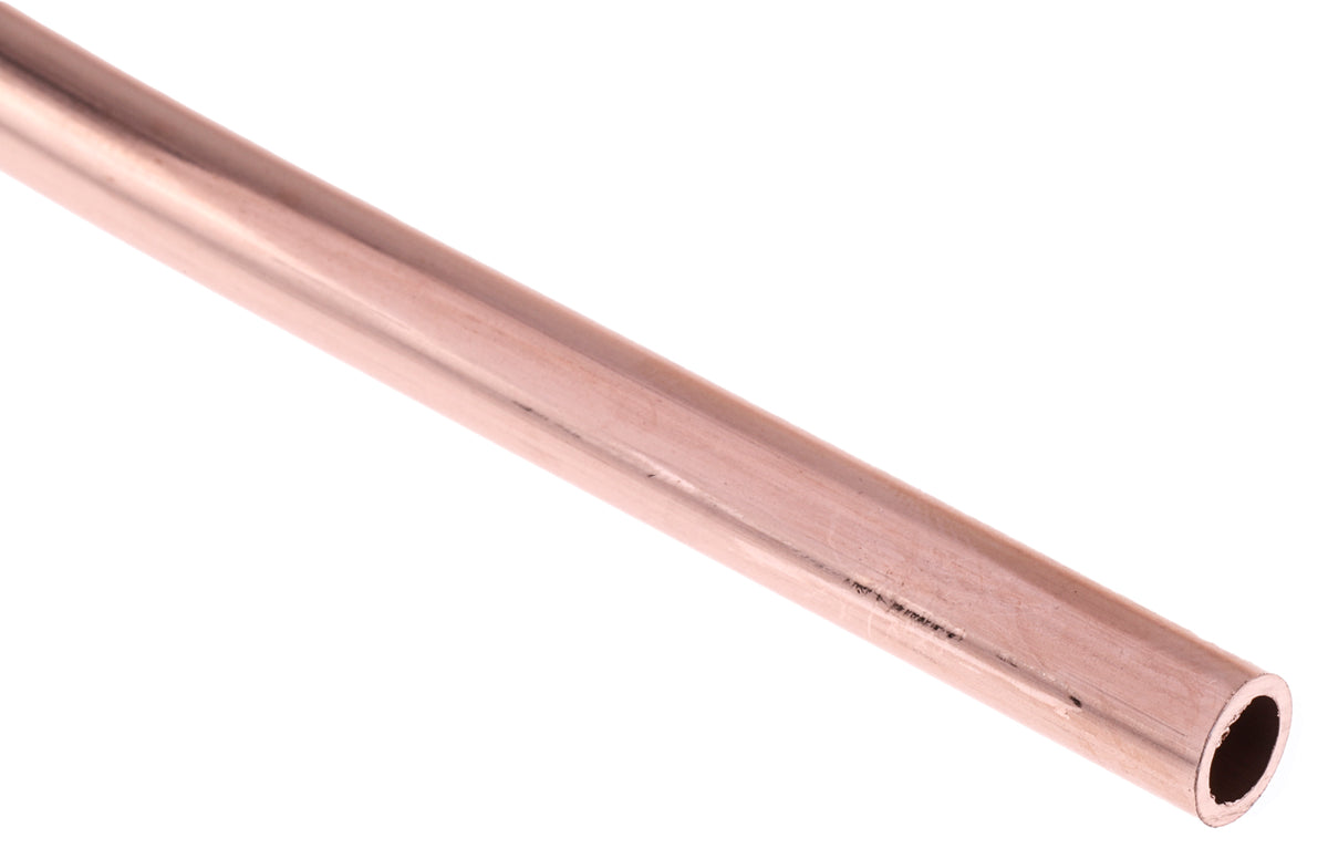 TieDex UK Copper Pipe, 6 mm OD, 10 m Length, 112 bar Max Pressure