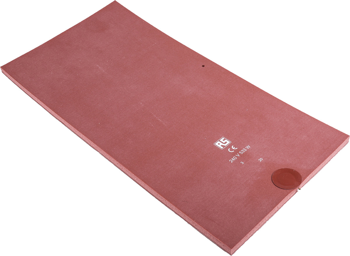 TieDex UK Silicone Heater Mat, 240V ac, 533 W Rectangle, 400 mm 300mm