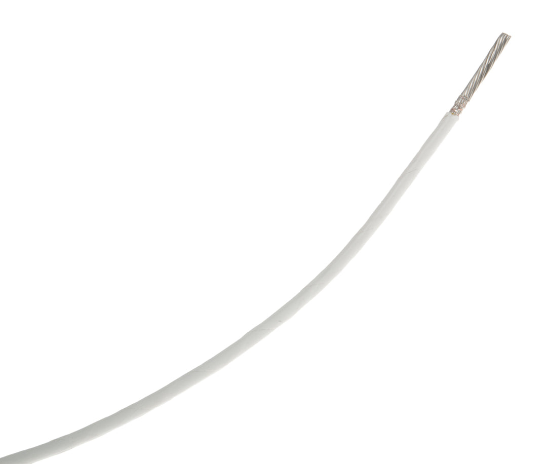 TieDex UK White Hook Up Wire, 16 AWG, 19 x 0.3 mm, 300 μm core strands, 100 m, Polyamide