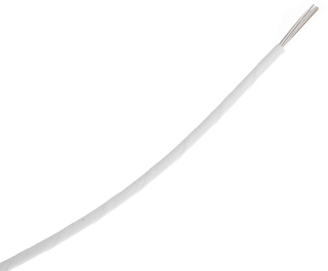 TieDex UK White Hook Up Wire, 14 AWG, 37 x 0.25 mm, 250 μm core strands, 100 m, Polyamide