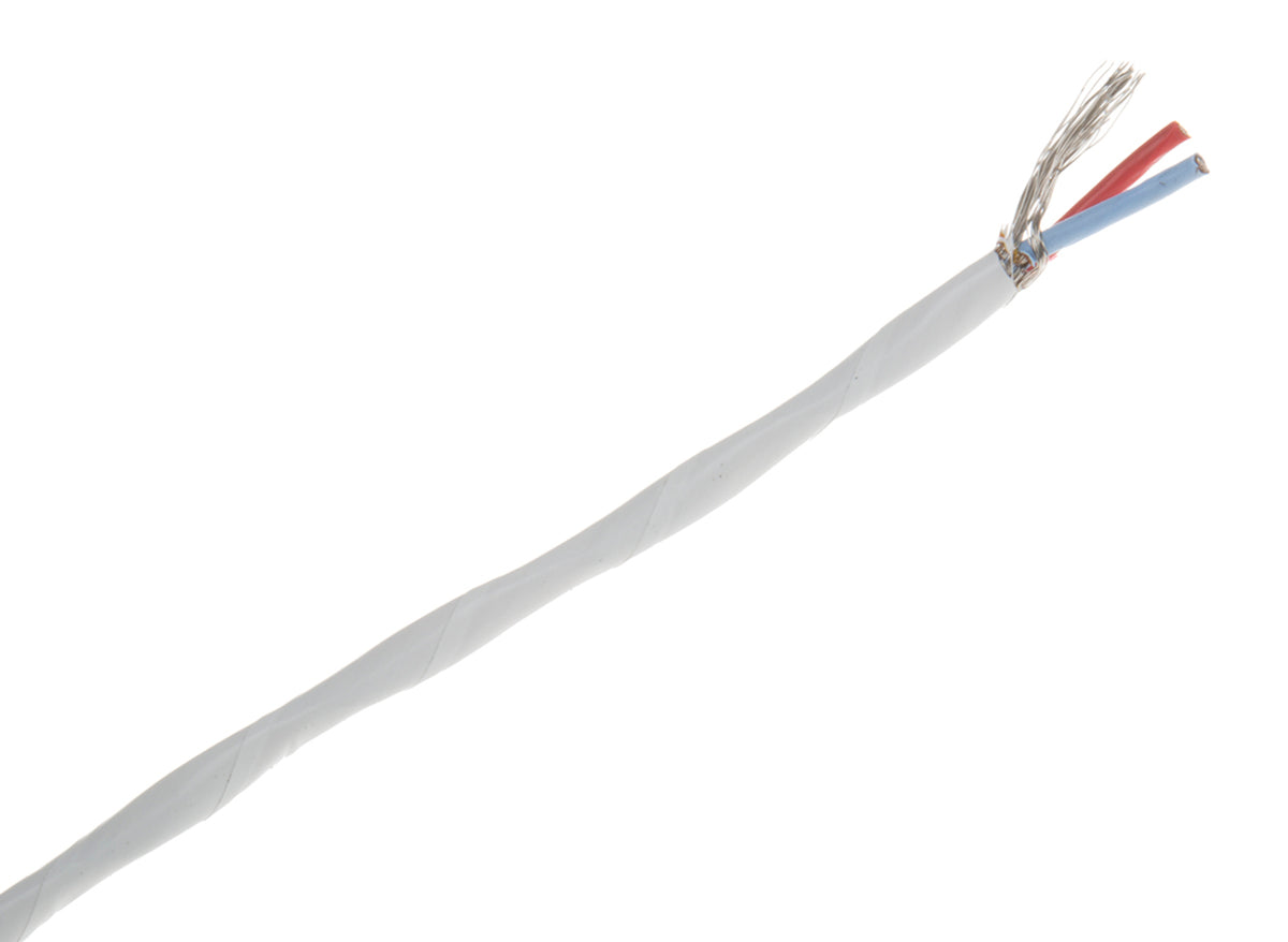 TieDex UK Data Cable 1 Pairs 2 Cores 100 m White Sheath Polytetrafluoroethylene, Polyimide Tape