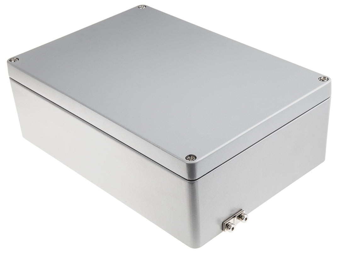 TieDex UK Grey Lid Aluminium Enclosure, IP65, IP66, IP67, IP68, 111 mm x 330 mm x 330 mm
