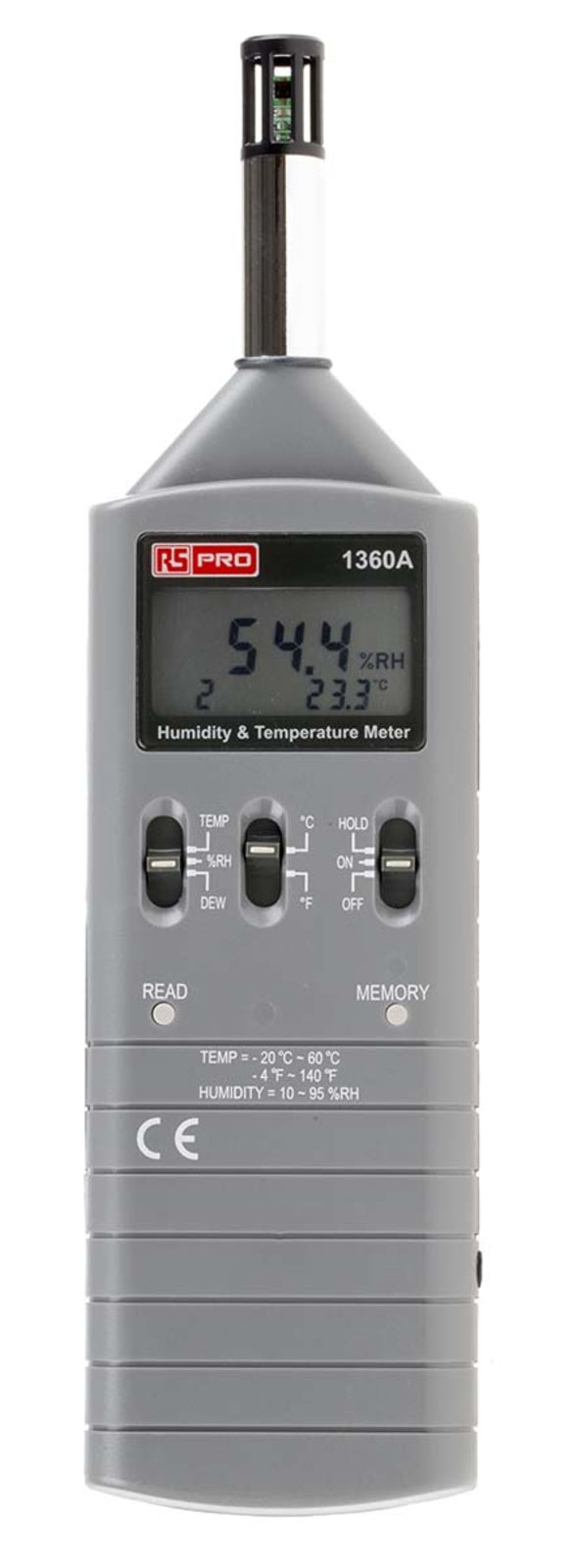 TieDex UK RS1360A Hygrometer 60 °C, ±3 %RH Accuracy, 60 °C Max, 95 %RH Max