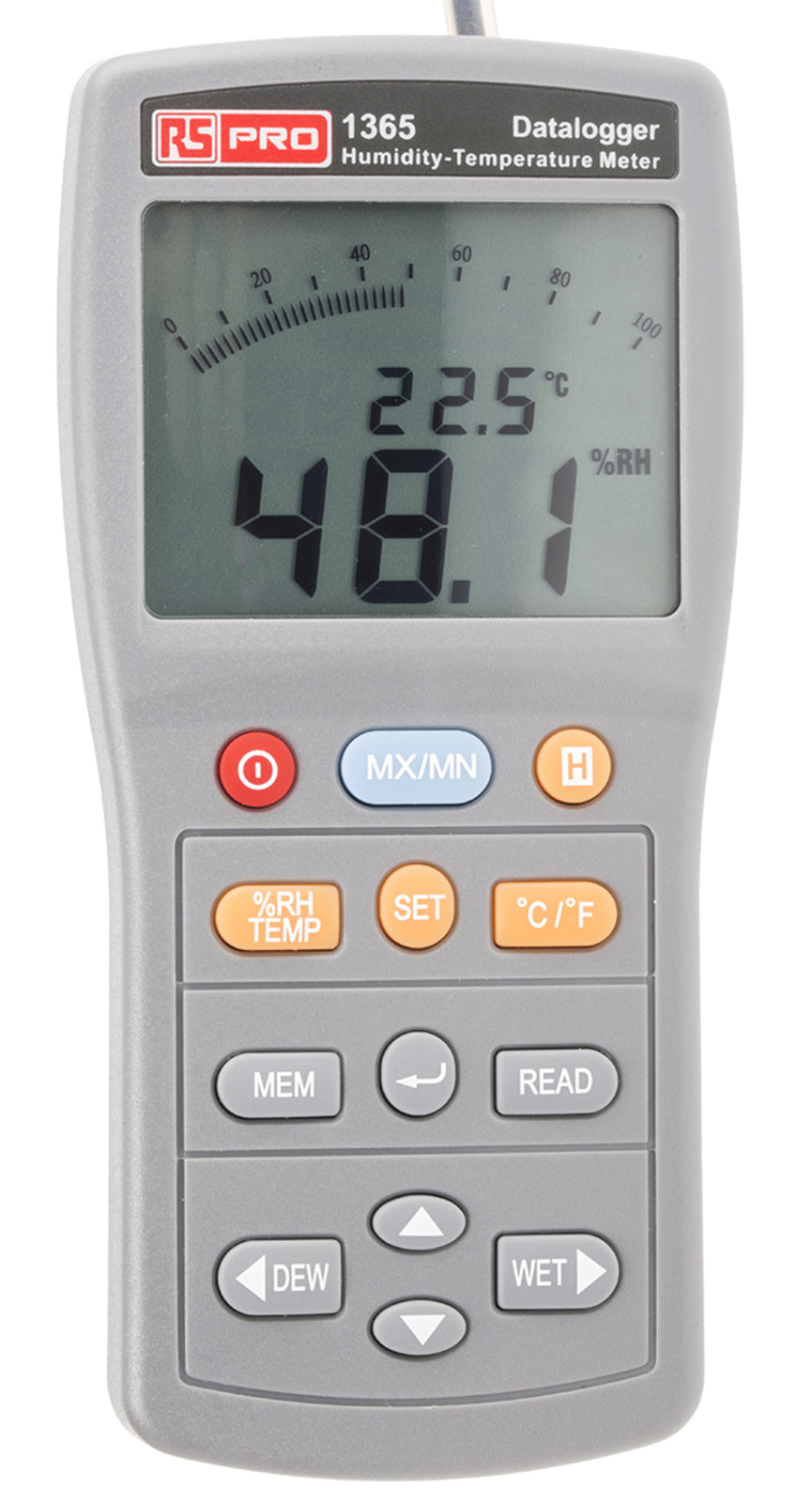 TieDex UK 1365 Temperature & Humidity Data Logger, RS232, USB, 2 Channel, UKAS