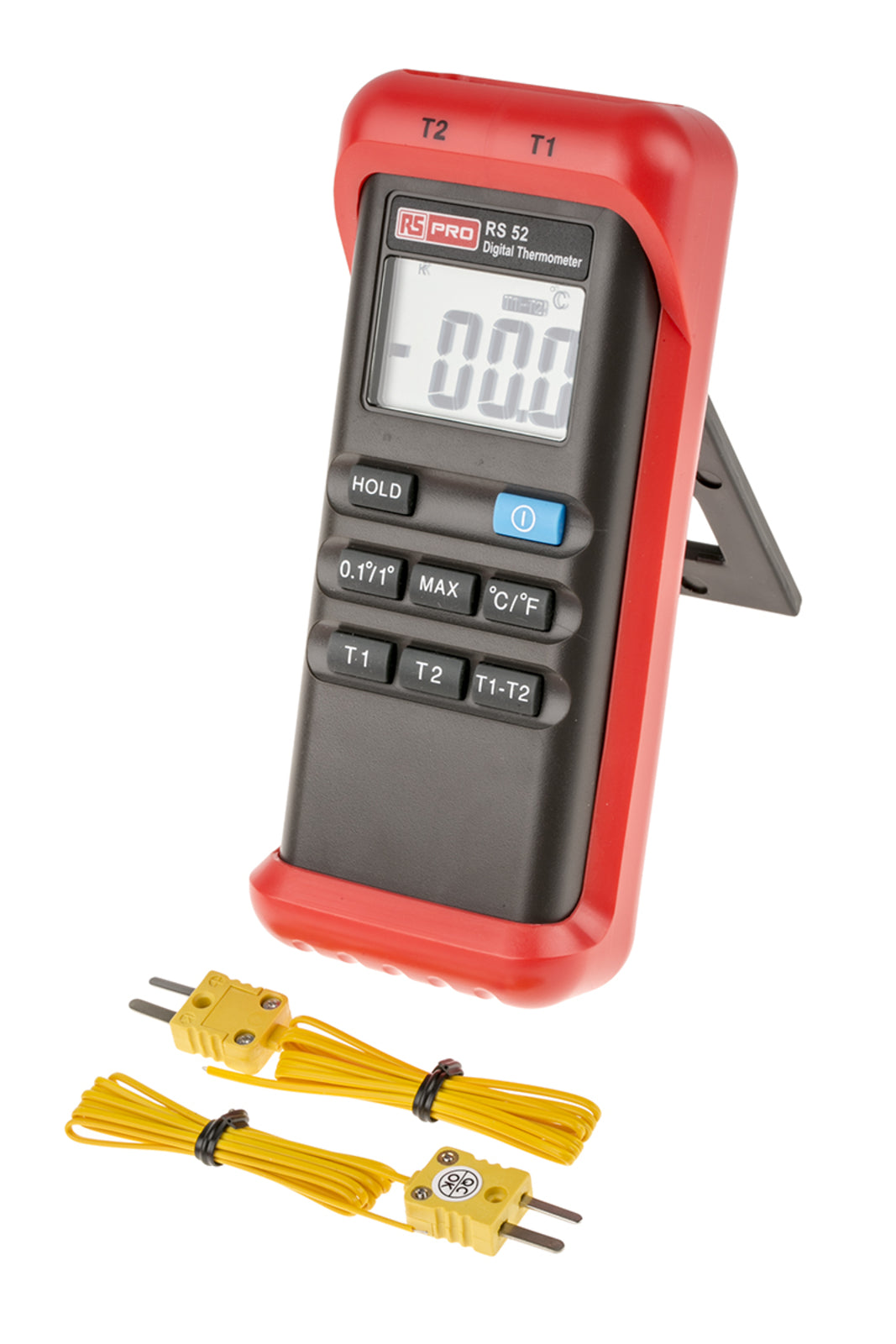 TieDex UK, K Probe Handheld RS52 Digital Thermometer, 2 Input(s), 1300 °C Max, ±1 K Accuracy, UKAS