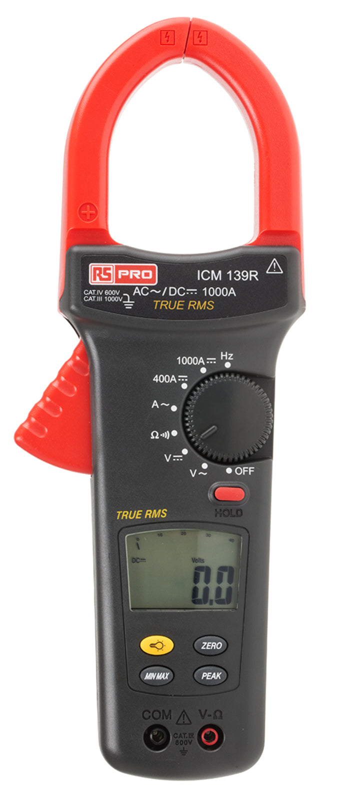 TieDex UK ICM139R Clamp Meter, 1000 A dc 1 kA 1000 V dc 750 V ac CAT IV, CAT III Non-Contact Voltage Detector, UKAS
