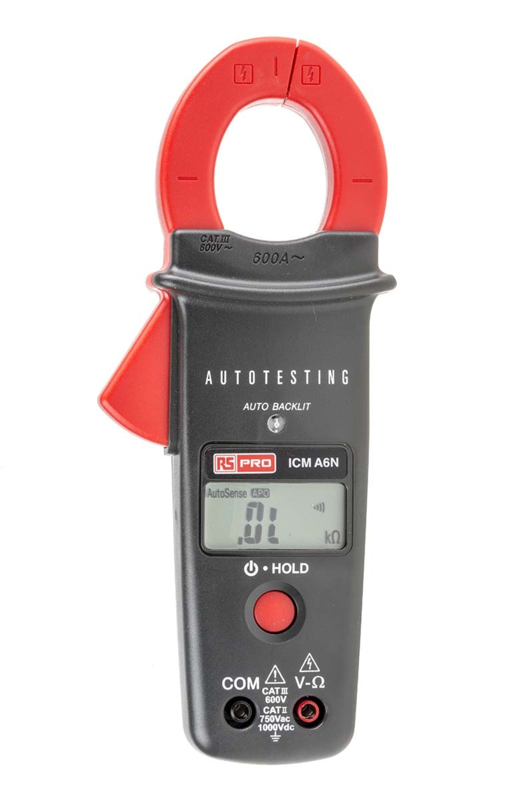 TieDex UK ICMA6 Clamp Meter 600 A 999.9 V dc 750 V ac CAT III, CAT II Non-Contact Voltage Detector, RSCAL