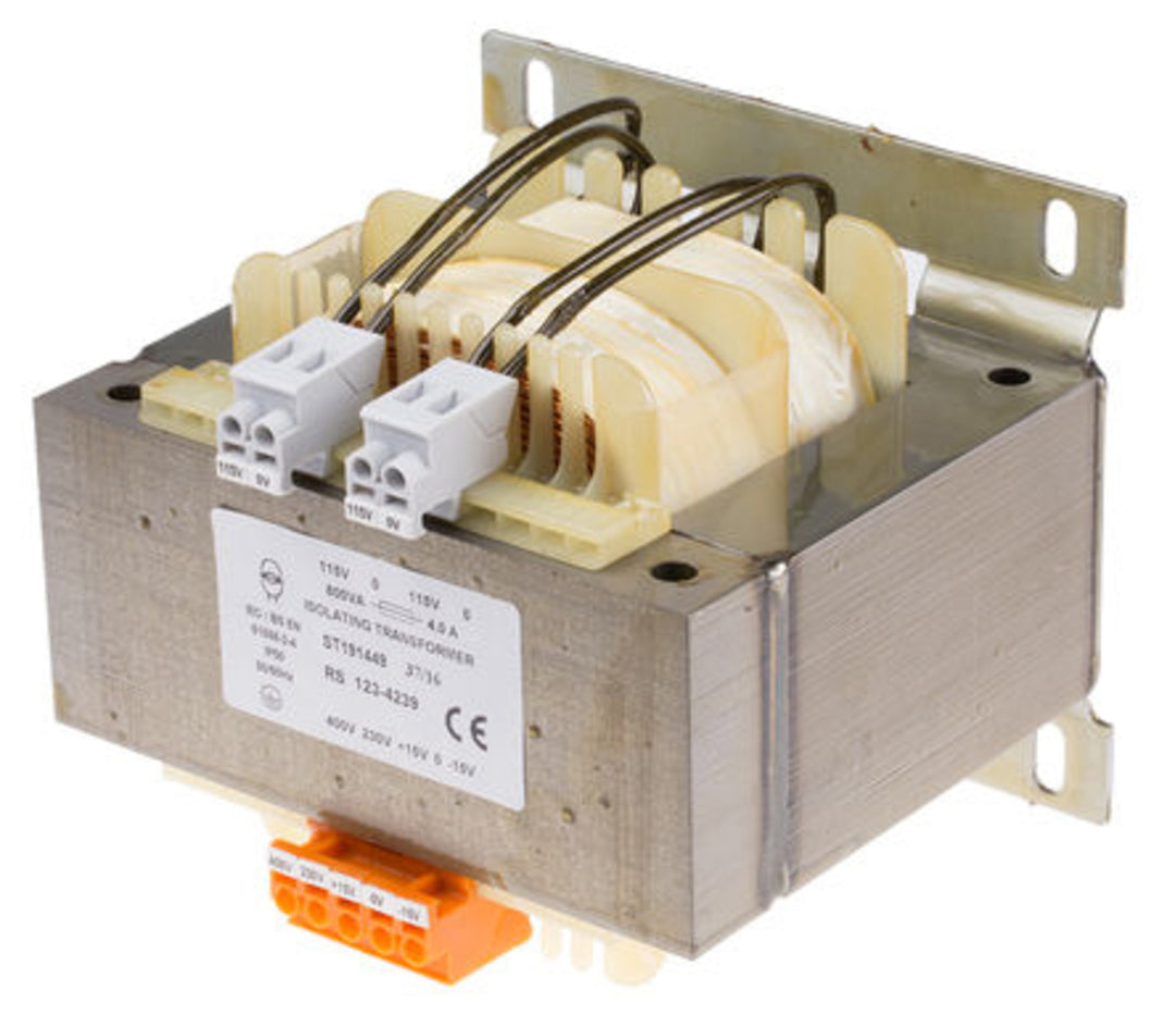 TieDex UK 2 Output 800 VA Chassis Mount Transformer, 2 x 115 V ac, AS/NZS 61558.2.6 or AS/NZS 61558.2.4, IEC/BS/EN 61558-1,