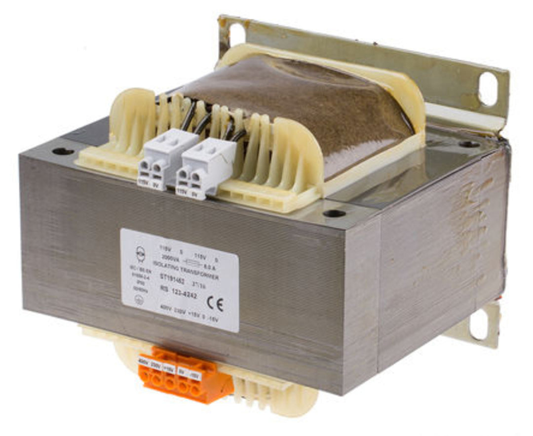 TieDex UK 2 Output 2 kVA Chassis Mount Transformer, 2 x 115 V ac, ASNZS 61558..6 or ASNZS 61558..4, ASNZS 61558.1, RoHS,