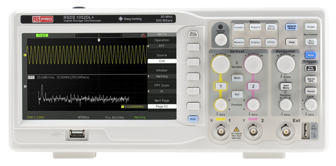 TieDex UK, 50 MHz Bench Oscilloscope, 2 Channels