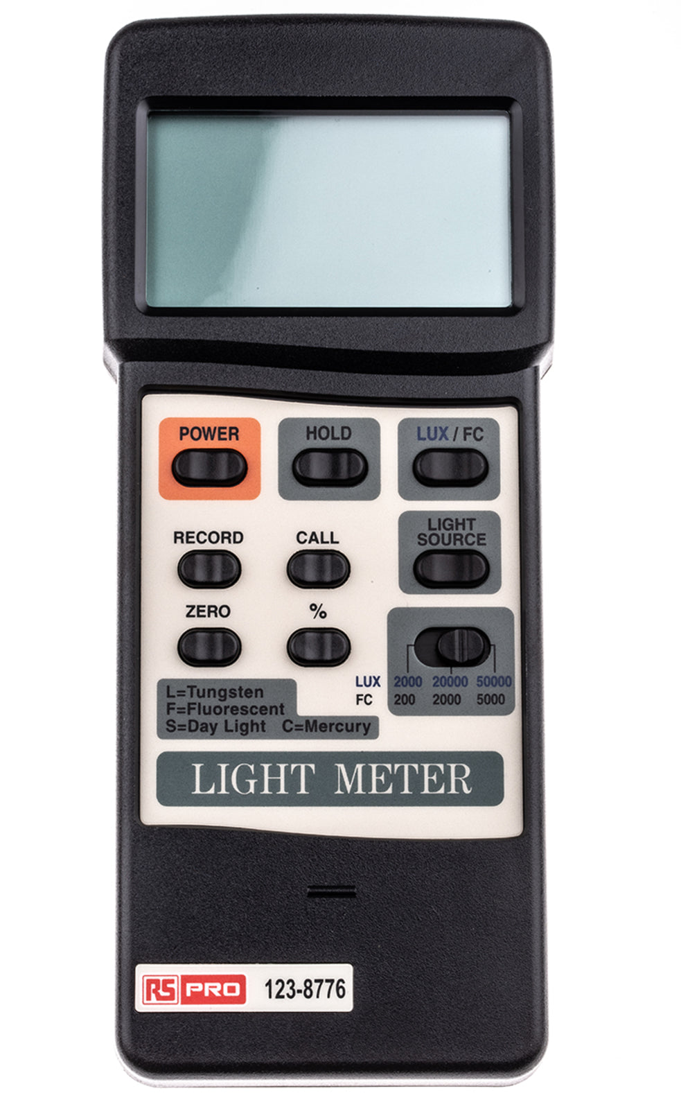TieDex UK Light Meter, 0lx to 50000 lx, ±(4% + 2d), RSCAL